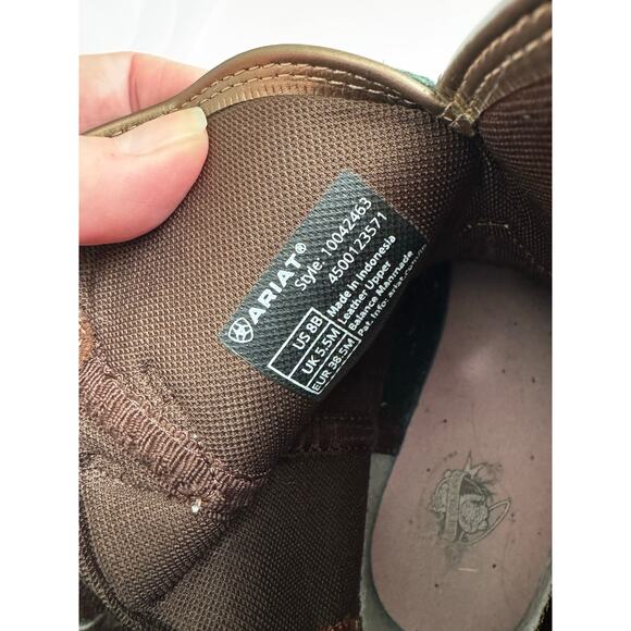 Ariat Fatbaby Heritage Western Boots Women’s 8  Brown Leather Suede 8”Tall - Picture 6 of 10